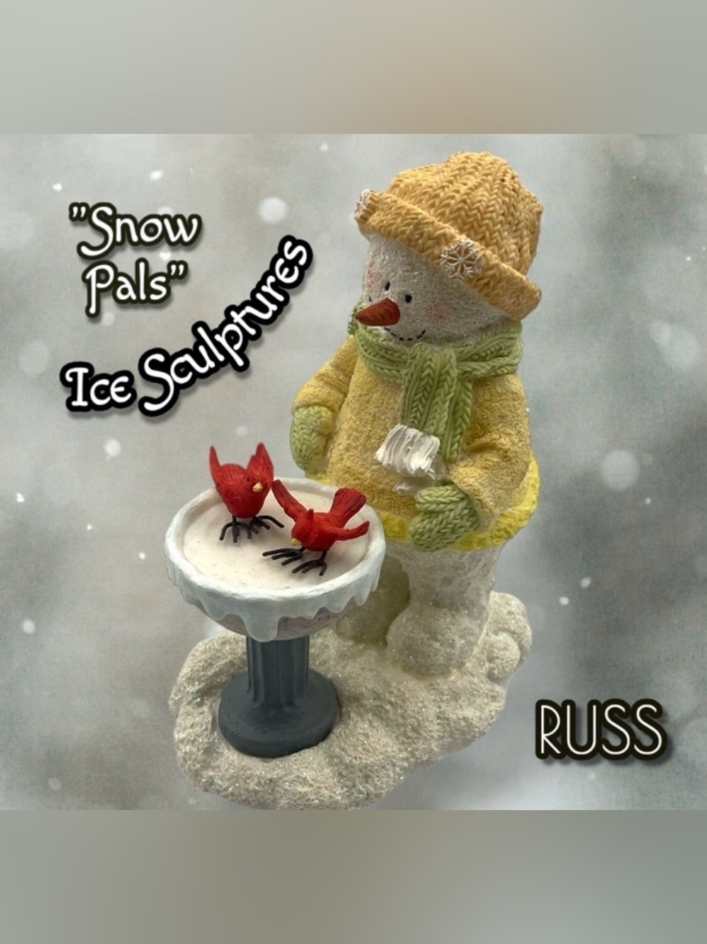Russ "Snow Pals" Ice Sculptures Snowman Figurine